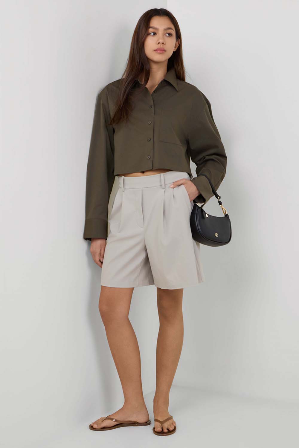 Daydrift Pleated High-Rise Short 7